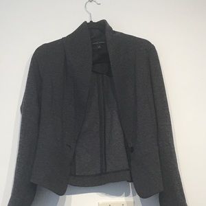 Banana Republic Grey Herringbone Knit Blazer